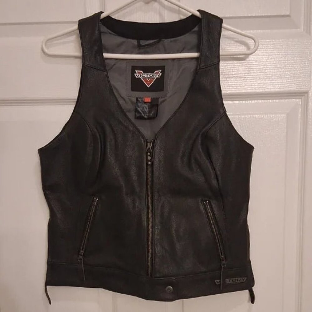 Victory Black Leather Women's Jacket